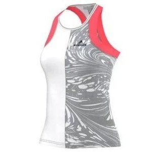 Adidas‎ x Stella McCartney Barricade Tank White Oyster Gray Flash Red XS RARE!